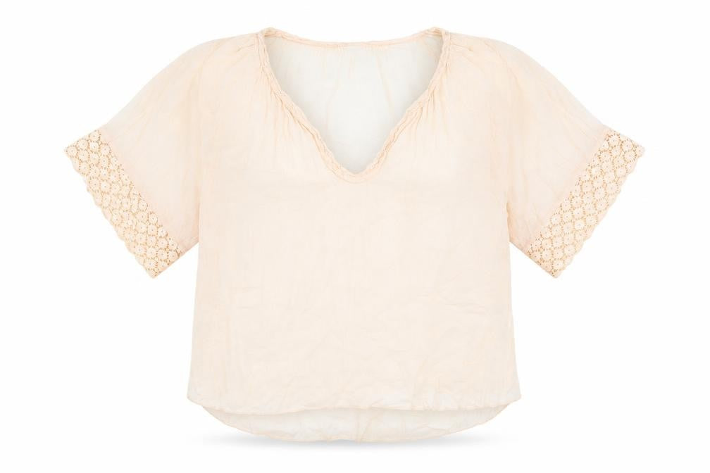 Saint Tropez Clothing Womens Pink Cotton Basic T-Shirt Size M V-Neck