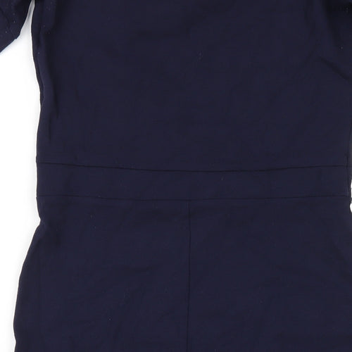 NEXT Womens Blue Viscose Pencil Dress Size 12 Off the Shoulder Pullover