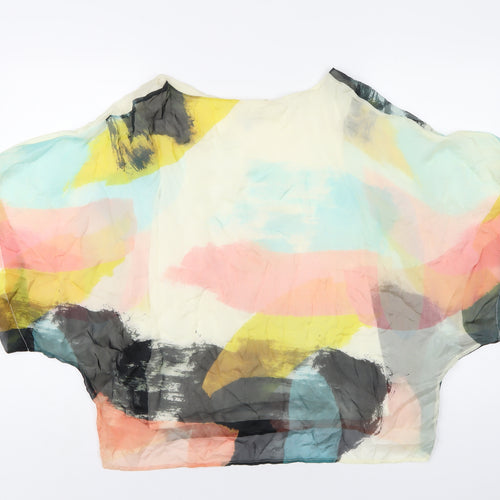 Phase Eight Womens Multicoloured Silk Basic T-Shirt Size S Round Neck