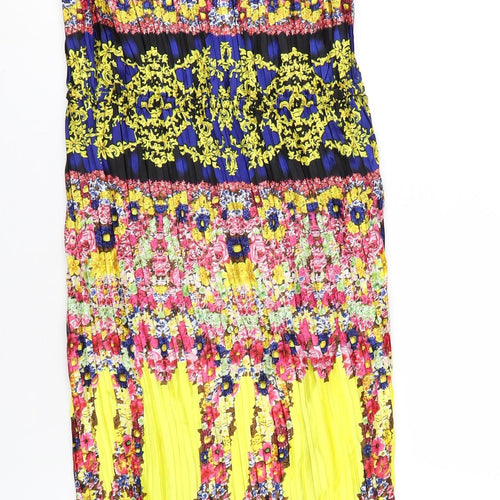 Louche Womens Multicoloured Geometric Polyester A-Line Size 10 Scoop Neck Pullover