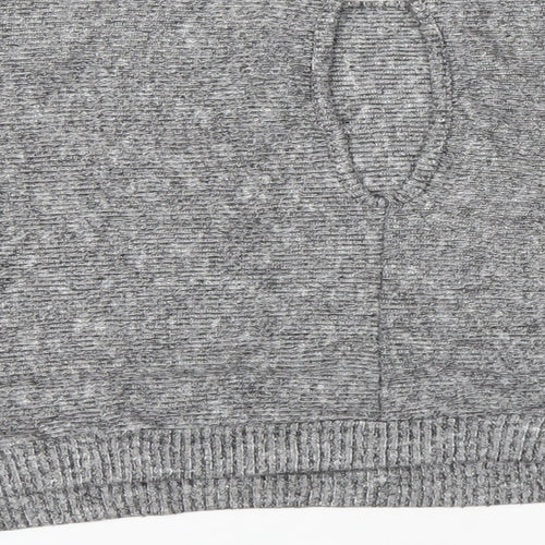 BDG Womens Grey Viscose Cropped T-Shirt Size M Round Neck