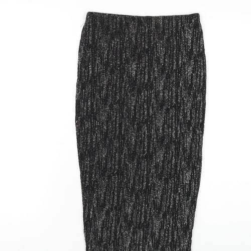 River Island Womens Black Nylon Straight & Pencil Skirt Size 6