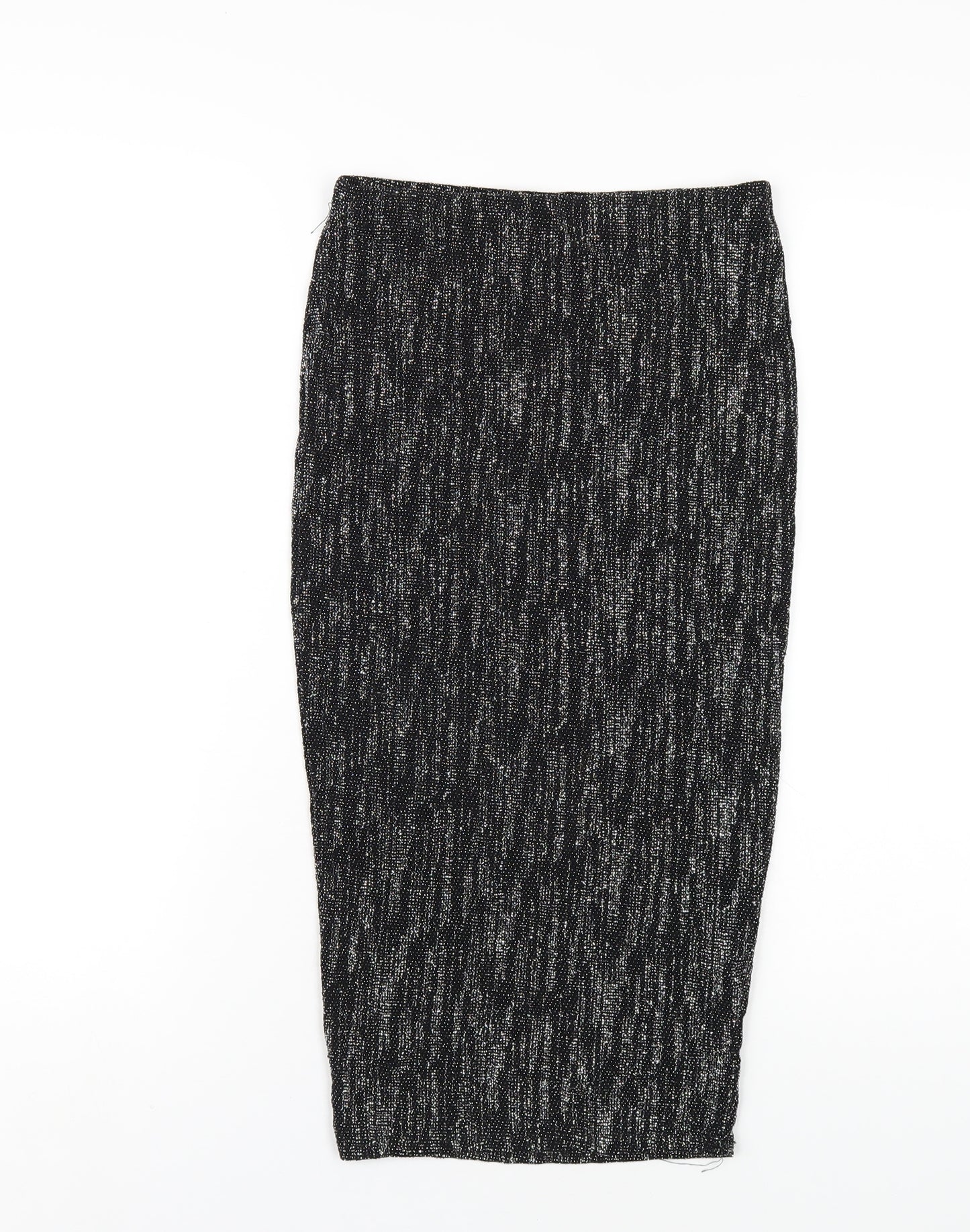 River Island Womens Black Nylon Straight & Pencil Skirt Size 6