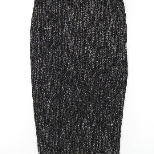 River Island Womens Black Nylon Straight & Pencil Skirt Size 6