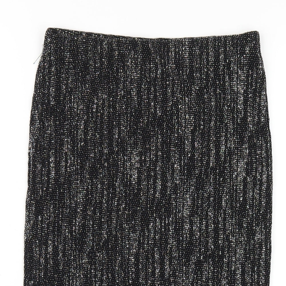 River Island Womens Black Nylon Straight & Pencil Skirt Size 6