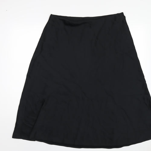 Marks and Spencer Womens Black Polyester A-Line Skirt Size 18