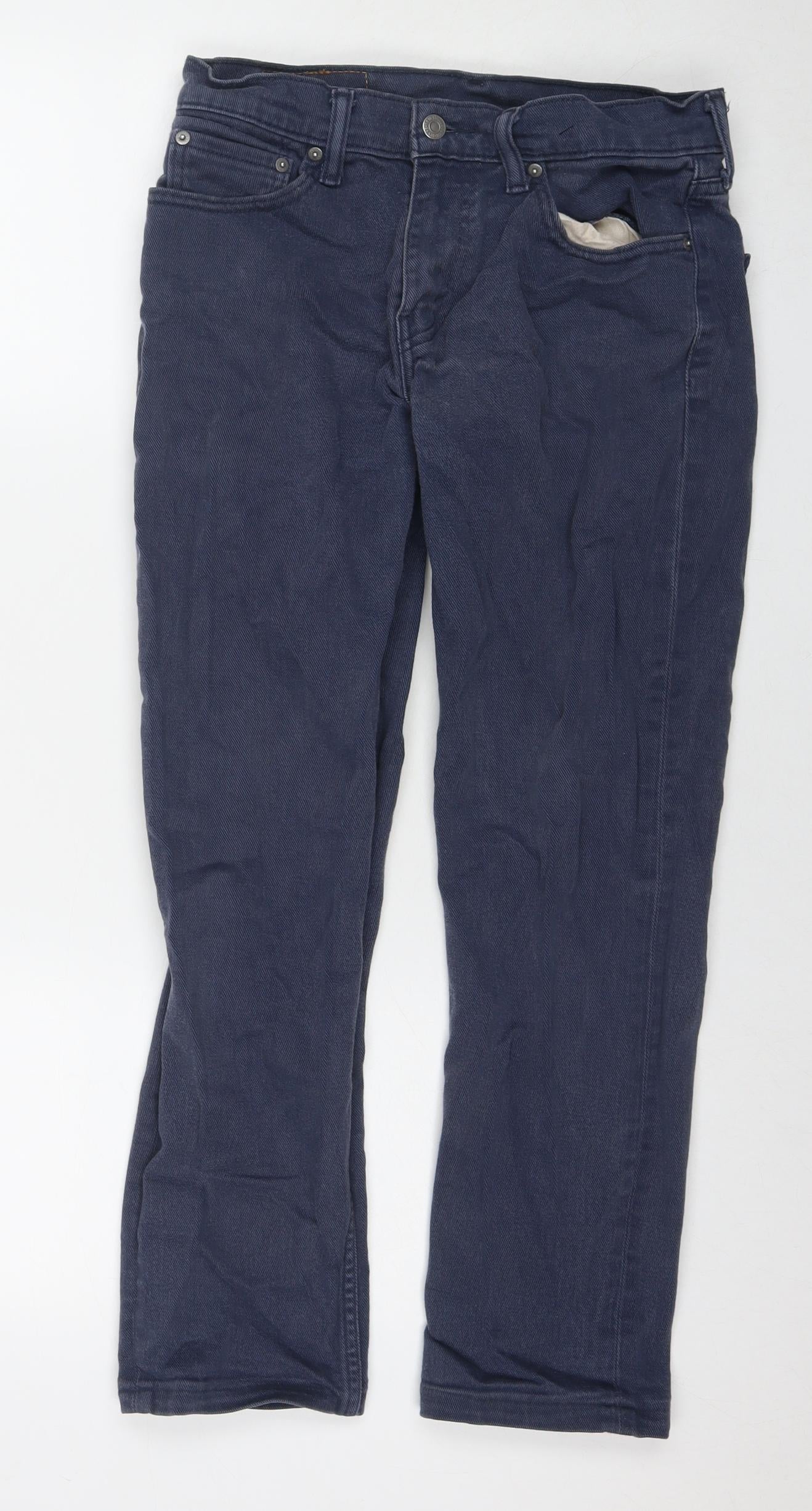 Levi's Mens Blue Cotton Straight Jeans Size 29 in L32 in Regular Zip