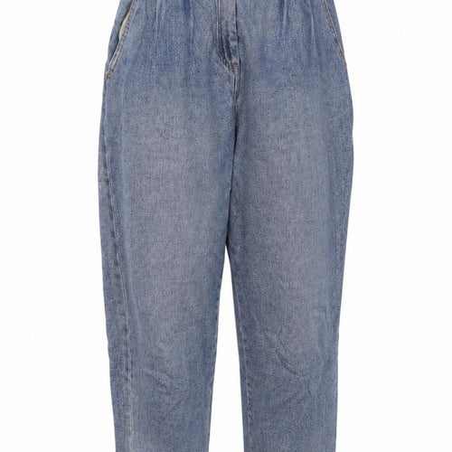 H&M Womens Blue Cotton Straight Jeans Size 6 L26 in Regular Zip