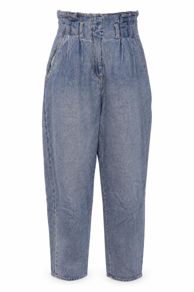 H&M Womens Blue Cotton Straight Jeans Size 6 L26 in Regular Zip
