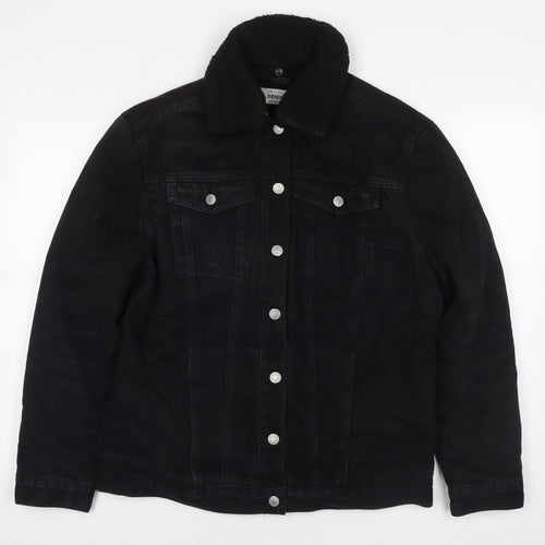 New Look Womens Black Jacket Size 14 Button
