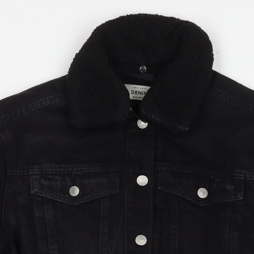 New Look Womens Black Jacket Size 14 Button