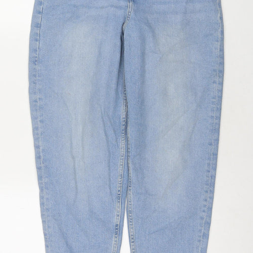 Divided by H&M Womens Blue Cotton Straight Jeans Size 8 L29 in Regular Zip