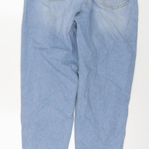 Divided by H&M Womens Blue Cotton Straight Jeans Size 8 L29 in Regular Zip
