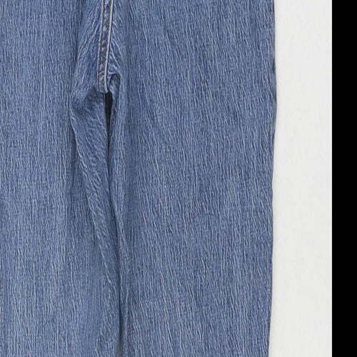 H&M Womens Blue Cotton Skinny Jeans Size 10 L26 in Regular Zip