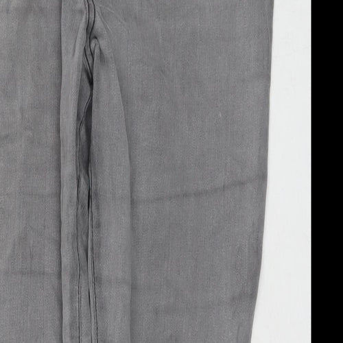 Denim & Co. Womens Grey Cotton Skinny Jeans Size 14 L27 in Regular Zip