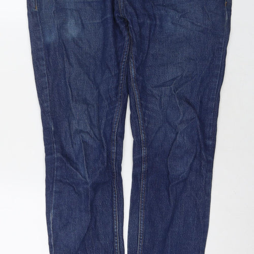 Burton Mens Blue Cotton Straight Jeans Size 32 in L30 in Regular Zip