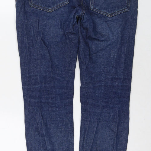 Burton Mens Blue Cotton Straight Jeans Size 32 in L30 in Regular Zip