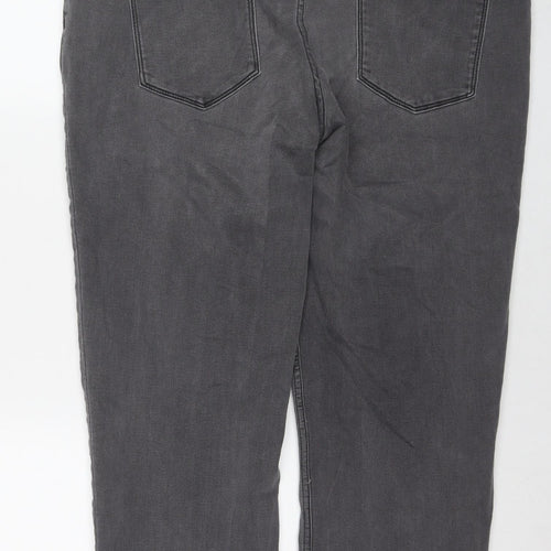 TU Mens Grey Cotton Straight Jeans Size 38 in L26 in Regular Zip