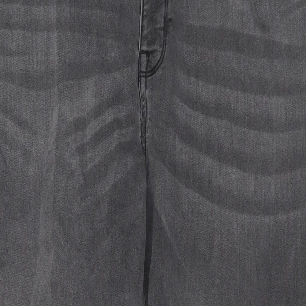 TU Mens Grey Cotton Straight Jeans Size 38 in L26 in Regular Zip