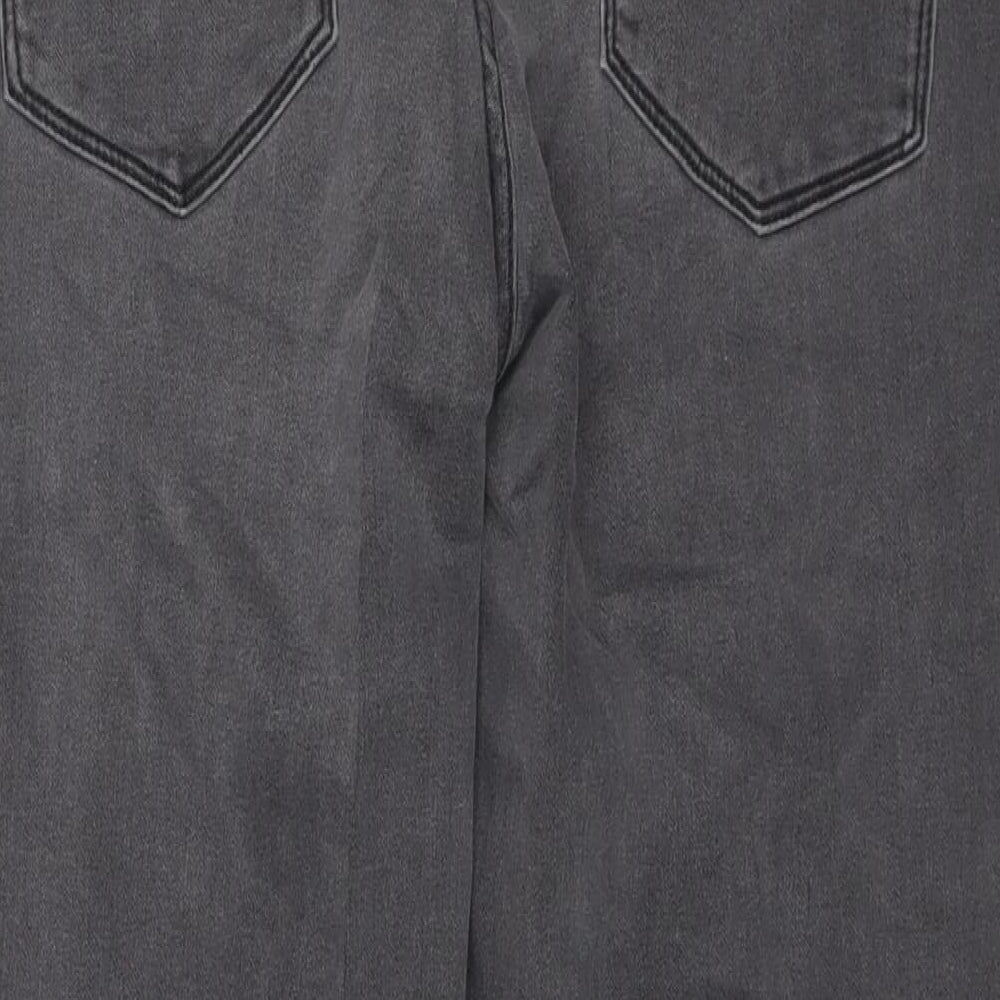 TU Mens Grey Cotton Straight Jeans Size 38 in L26 in Regular Zip