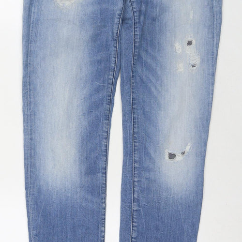 United Colors of Benetton Womens Blue Cotton Skinny Jeans Size 29 in L31 in Regular Zip