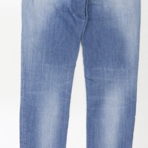 United Colors of Benetton Womens Blue Cotton Skinny Jeans Size 29 in L31 in Regular Zip