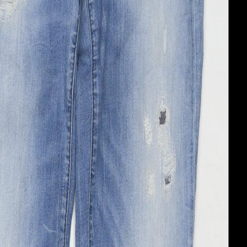 United Colors of Benetton Womens Blue Cotton Skinny Jeans Size 29 in L31 in Regular Zip