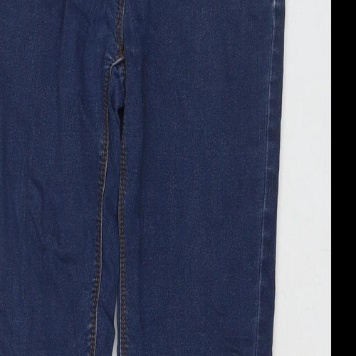 F&F Womens Blue Polyester Blend Skinny Jeans Size 8 L26 in Regular Zip