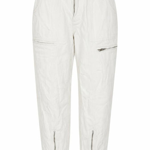Zara Womens White Cotton Mom Jeans Size 8 L24 in Regular Zip - Cargo Style