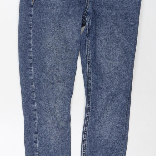 Topshop Womens Blue Cotton Skinny Jeans Size 26 L28 in Regular Zip