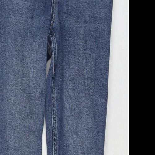 Topshop Womens Blue Cotton Skinny Jeans Size 26 L28 in Regular Zip