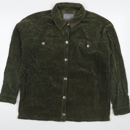 b.young Womens Green Jacket Size 10 Button