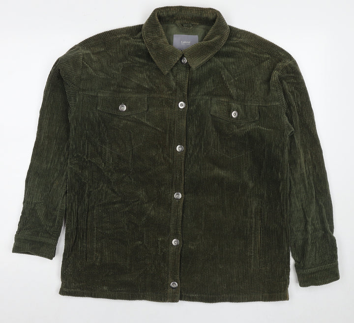 b.young Womens Green Jacket Size 10 Button