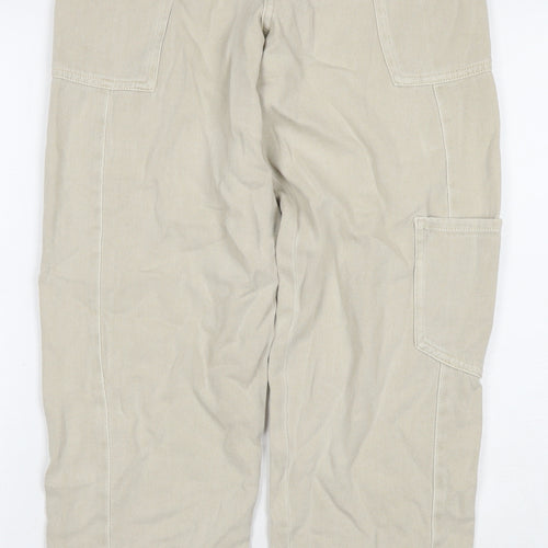 George Boys Beige Cotton Straight Jeans Size 11-12 Years L27 in Regular Zip - Cargo Style