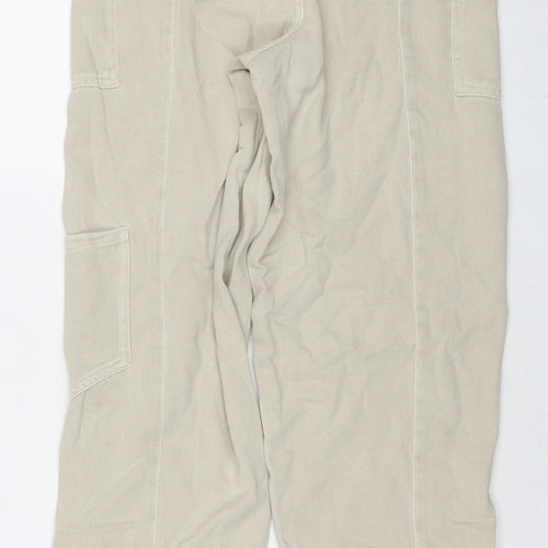 George Boys Beige Cotton Straight Jeans Size 11-12 Years L27 in Regular Zip - Cargo Style