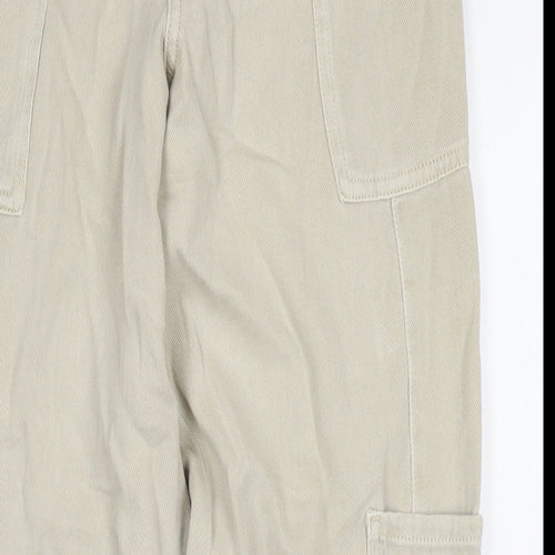 George Boys Beige Cotton Straight Jeans Size 11-12 Years L27 in Regular Zip - Cargo Style