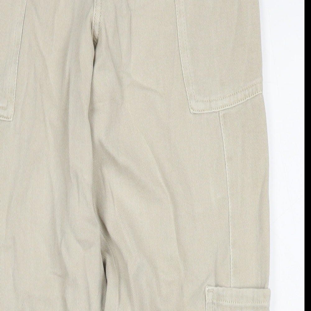 George Boys Beige Cotton Straight Jeans Size 11-12 Years L27 in Regular Zip - Cargo Style