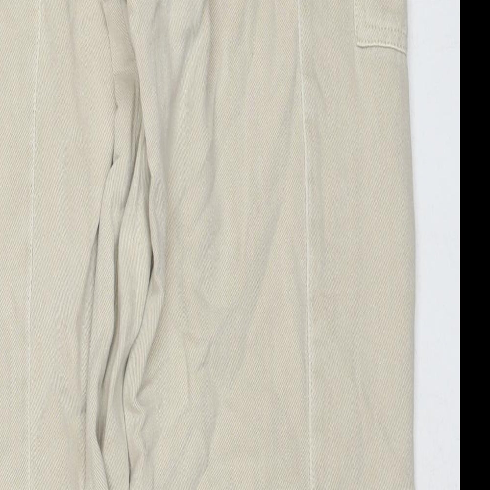 George Boys Beige Cotton Straight Jeans Size 11-12 Years L27 in Regular Zip - Cargo Style