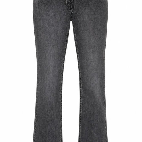 Drainpipe Womens Grey Cotton Straight Jeans Size 8 L30 in Regular Zip - Vintage