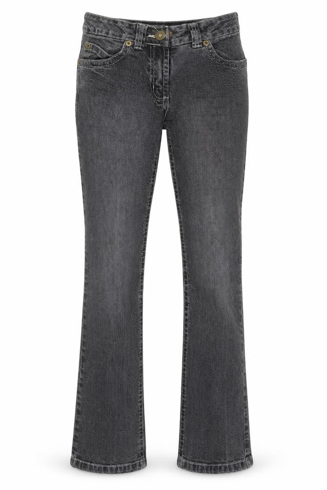 Drainpipe Womens Grey Cotton Straight Jeans Size 8 L30 in Regular Zip - Vintage