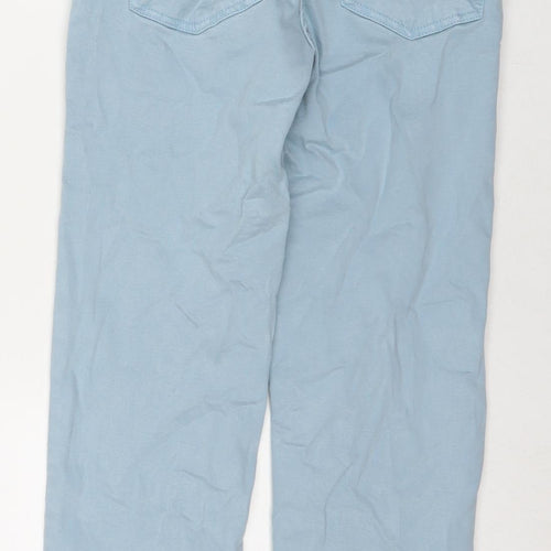 NEXT Womens Blue Polyester Blend Straight Jeans Size 6 L24 in Regular Zip