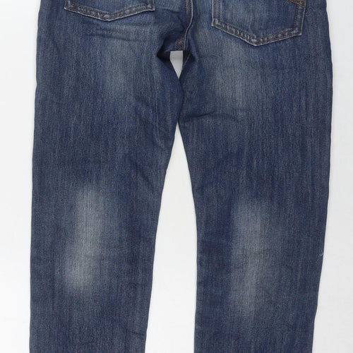 NEXT Boys Blue Cotton Straight Jeans Size 11 Years L25 in Regular Zip