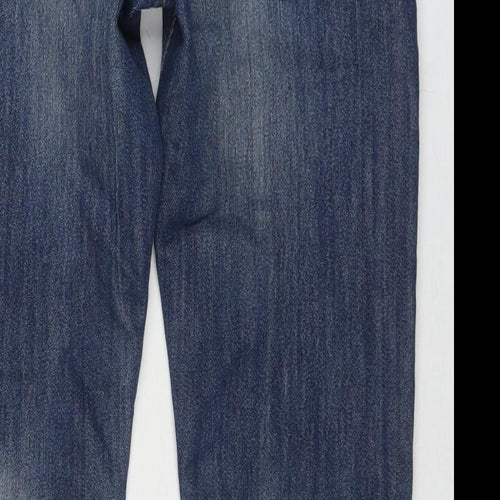 NEXT Boys Blue Cotton Straight Jeans Size 11 Years L25 in Regular Zip