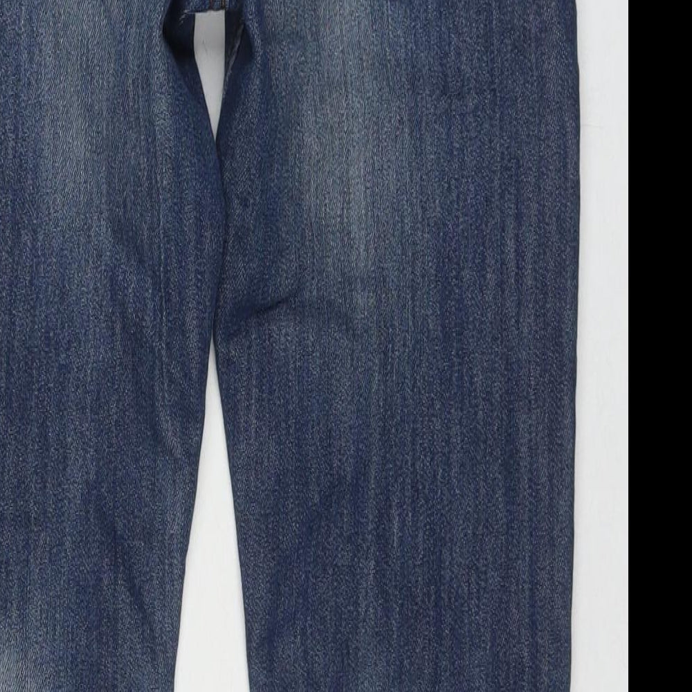 NEXT Boys Blue Cotton Straight Jeans Size 11 Years L25 in Regular Zip