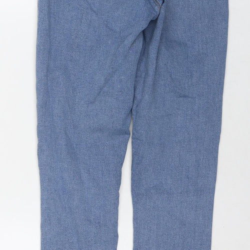 Topshop Womens Blue Cotton Skinny Jeans Size 28 in L30 in Regular Zip