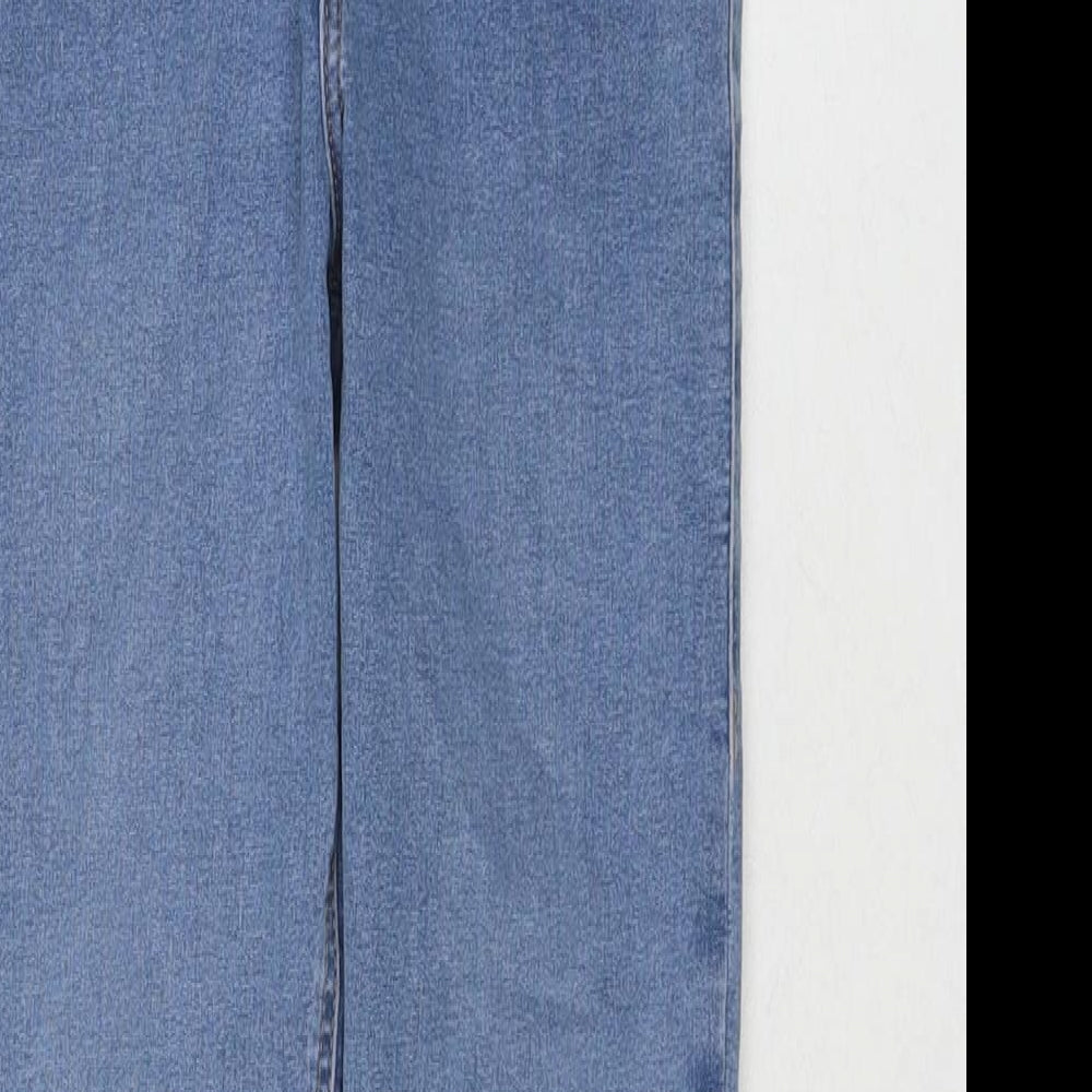 Topshop Womens Blue Cotton Skinny Jeans Size 28 in L30 in Regular Zip