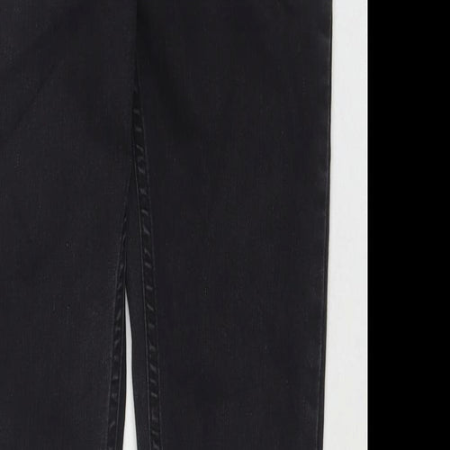 Nutmeg Girls Black Cotton Skinny Jeans Size 11-12 Years L24 in Regular Zip