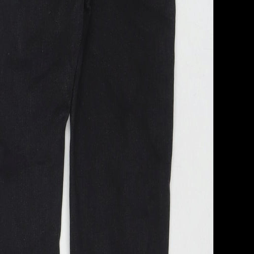 Nutmeg Girls Black Cotton Skinny Jeans Size 11-12 Years L24 in Regular Zip