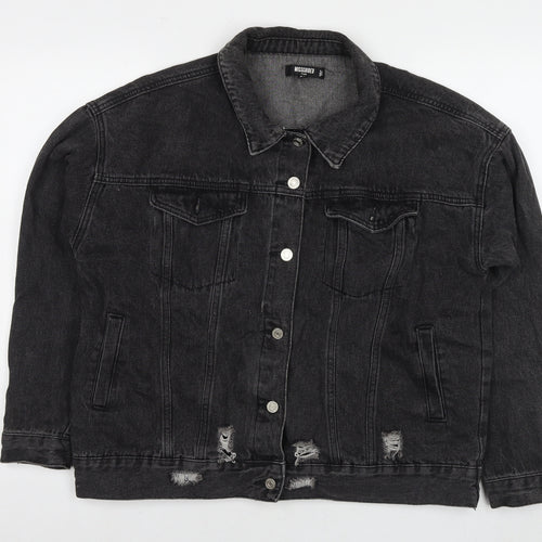 Missguided Womens Black Jacket Size 16 Button