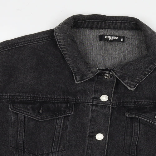 Missguided Womens Black Jacket Size 16 Button